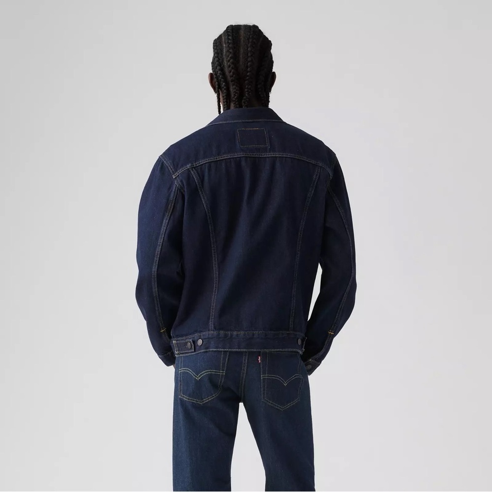 Levi’s • Trucker Jacket denim blue jean Rinse Dark Wash indigo classic - Picture 12 of 12